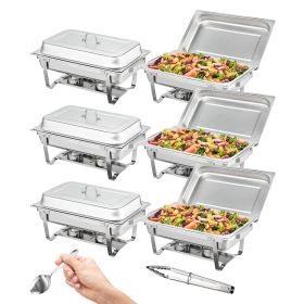 VEVOR Chafing Dish Buffet Set, 8 Qt 6 Pack, Stainless Chafer with 6 Full Size Pans VEVOR Chafing Dish Buffet Set, 8 Qt 6 Pack, Stainless Chafer with 6 Full Size Pans